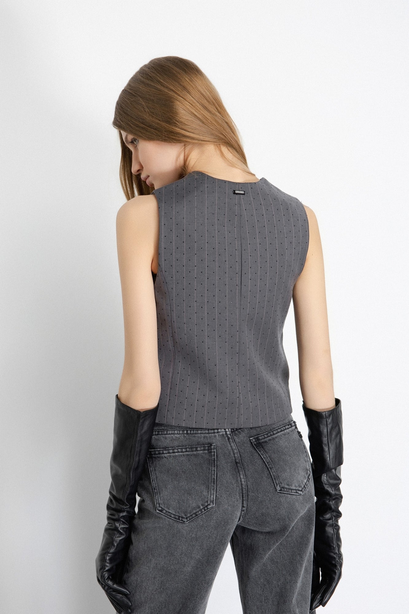 GIACCA GAELLE PARIS AI26 - Gilet Gessato Monopetto Slim Fit - GAABW06742