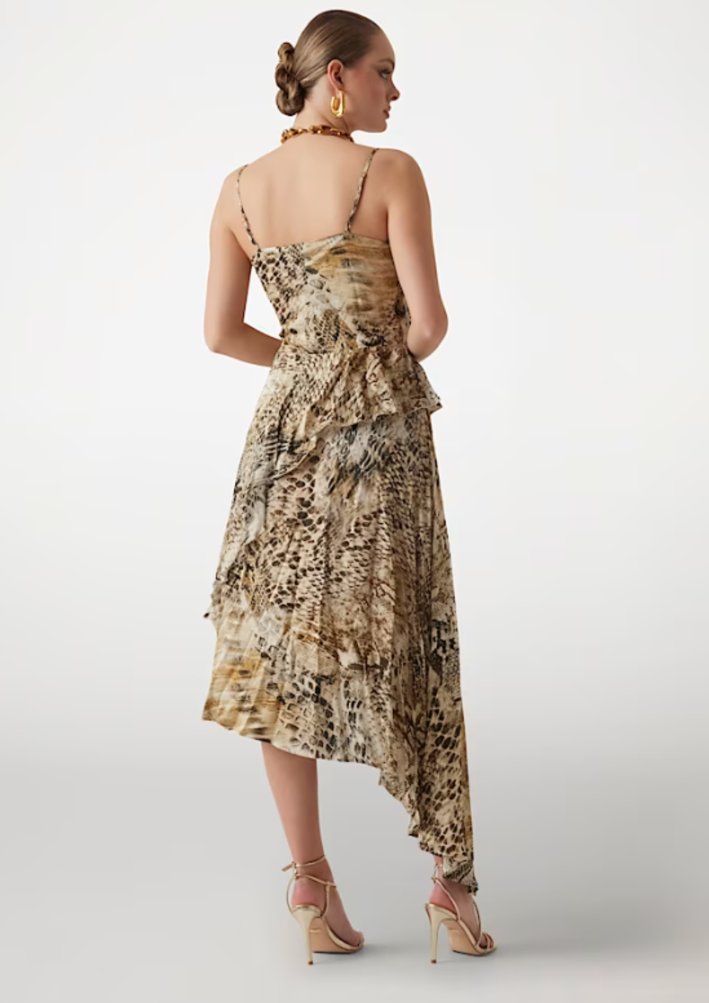 ABITO GUESS by MARCIANO PE25 - Vestito asimmetrico animalier Marciano - 5GGK097298A