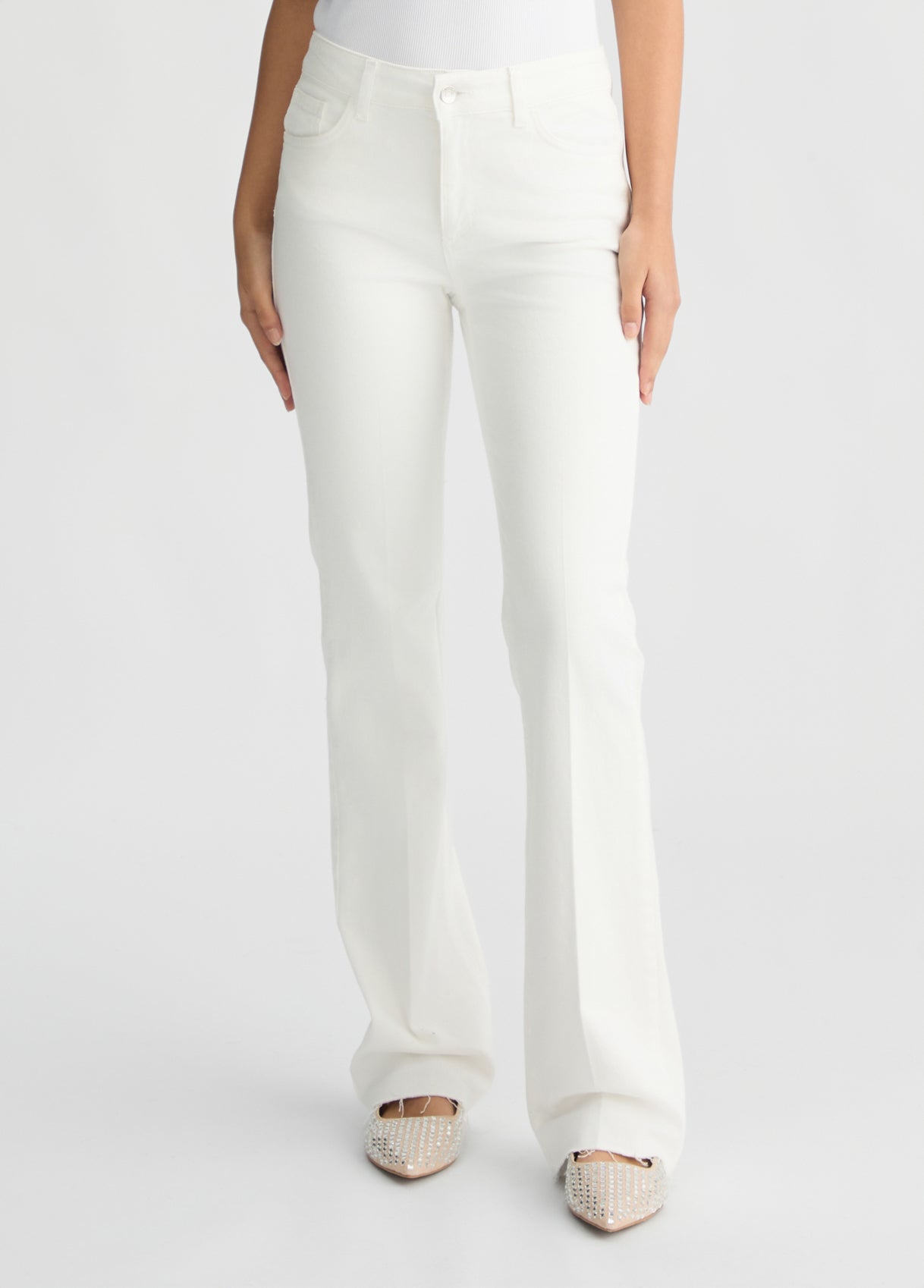 JEANS LIU JO PE25 - Jeans bootcut bianchi - UA5082