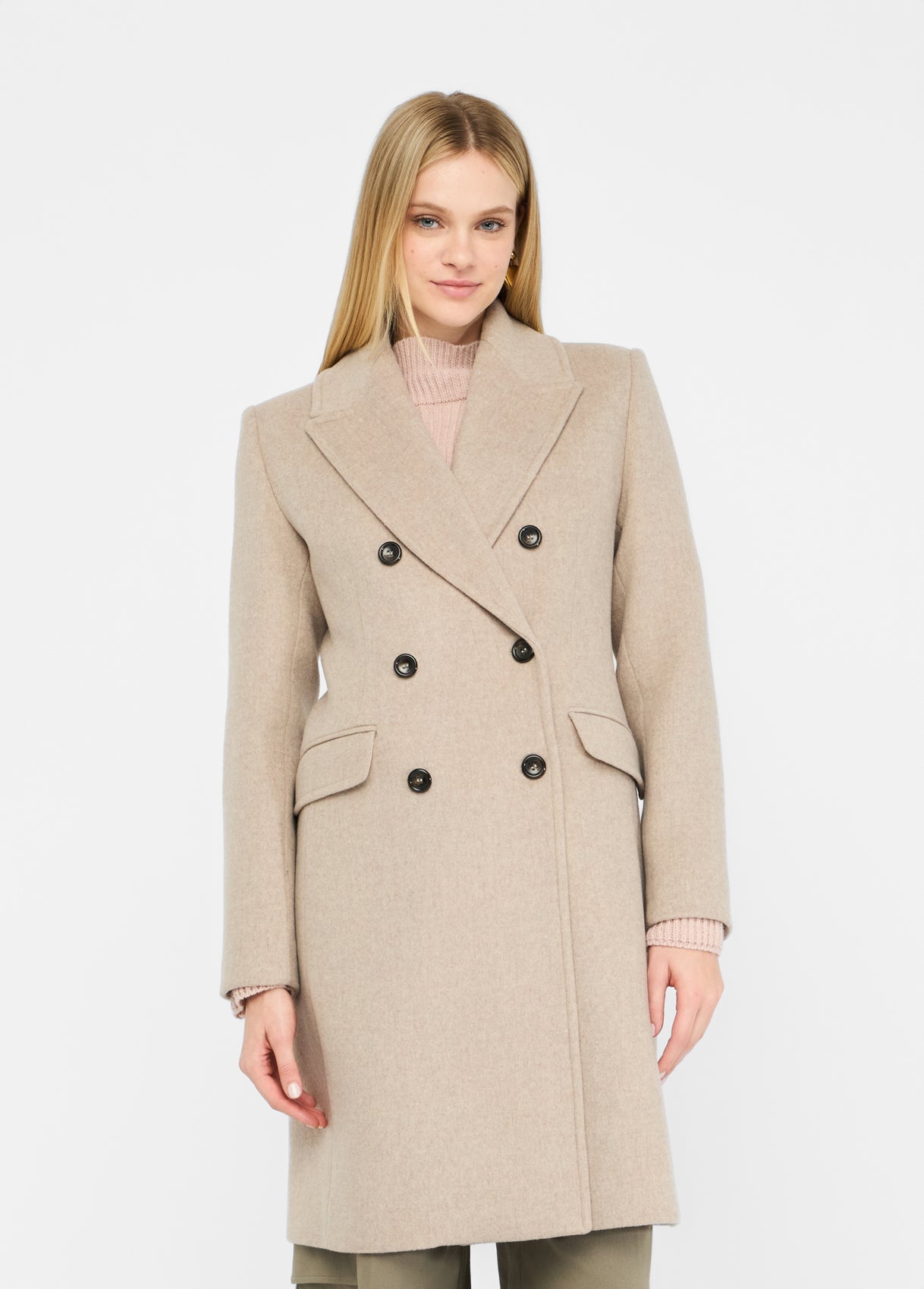 CAPPOTTO LIU JO AI26 - Cappotto doppiopetto in lana - CF5397