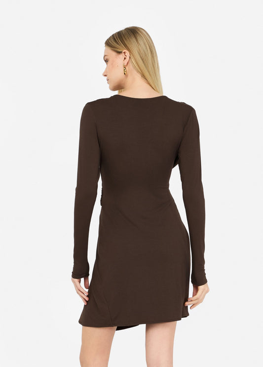 ABITO LIU JO AI26 - Abito corto con dettaglio logato - MF5505