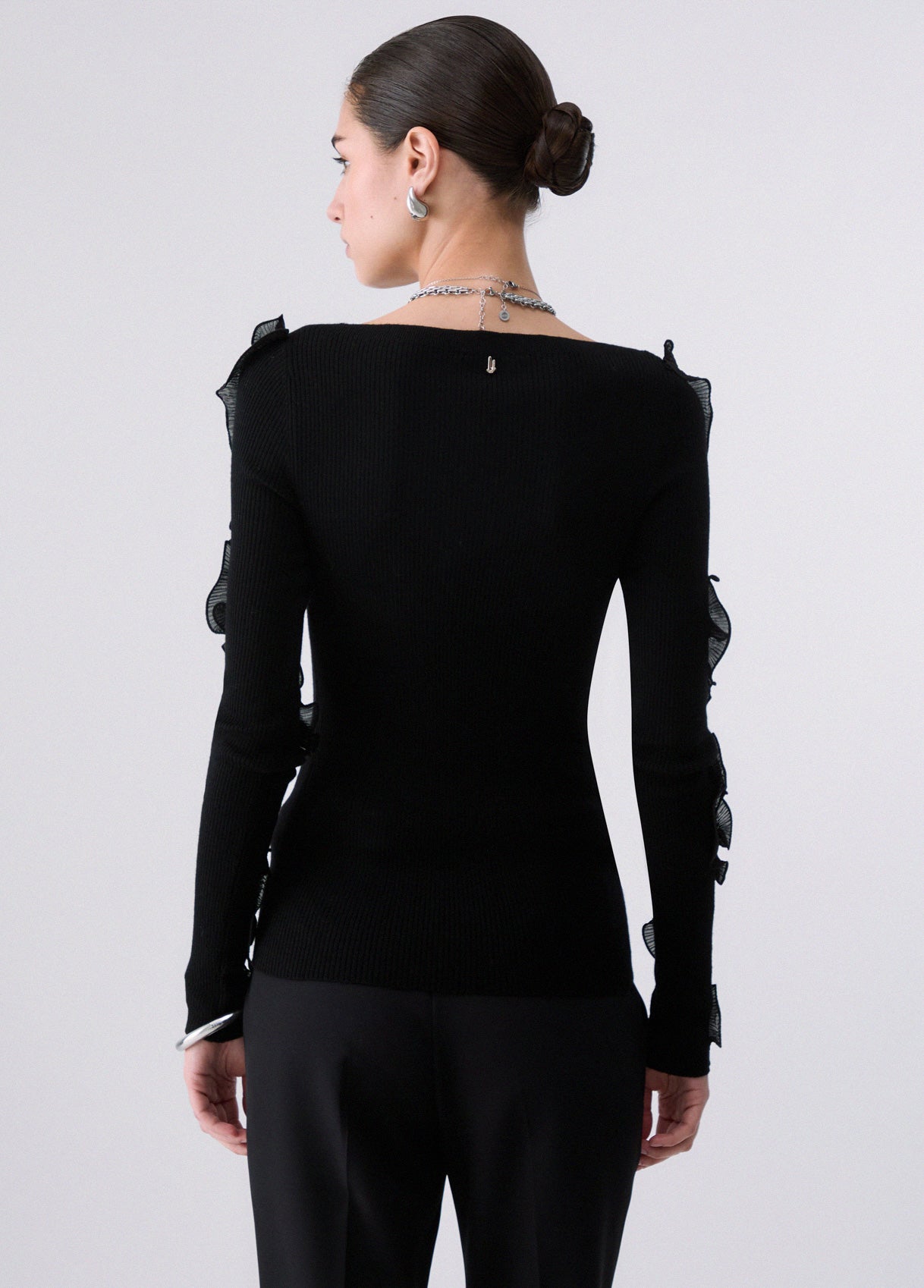 Maglieria LIU JO AI26 - Maglia in lana con rouches - CF6042MA82O22222