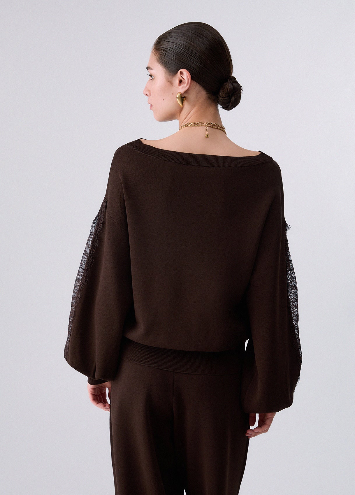 Maglieria LIU JO AI26 - Maglia con inserti in pizzo - CF6264MS55NX0807