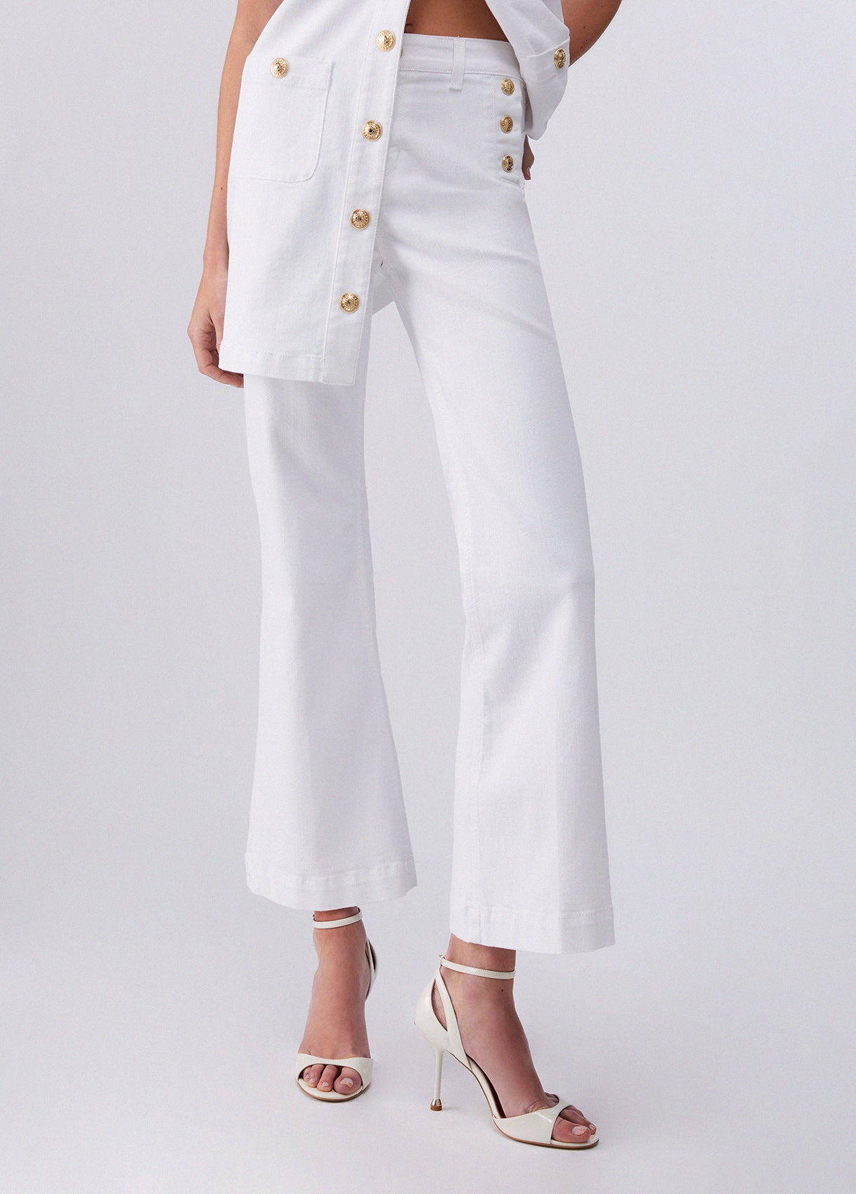 PANTALONI LIU JO PE26 - Pantaloni a vita alta con bottoni - UA6162