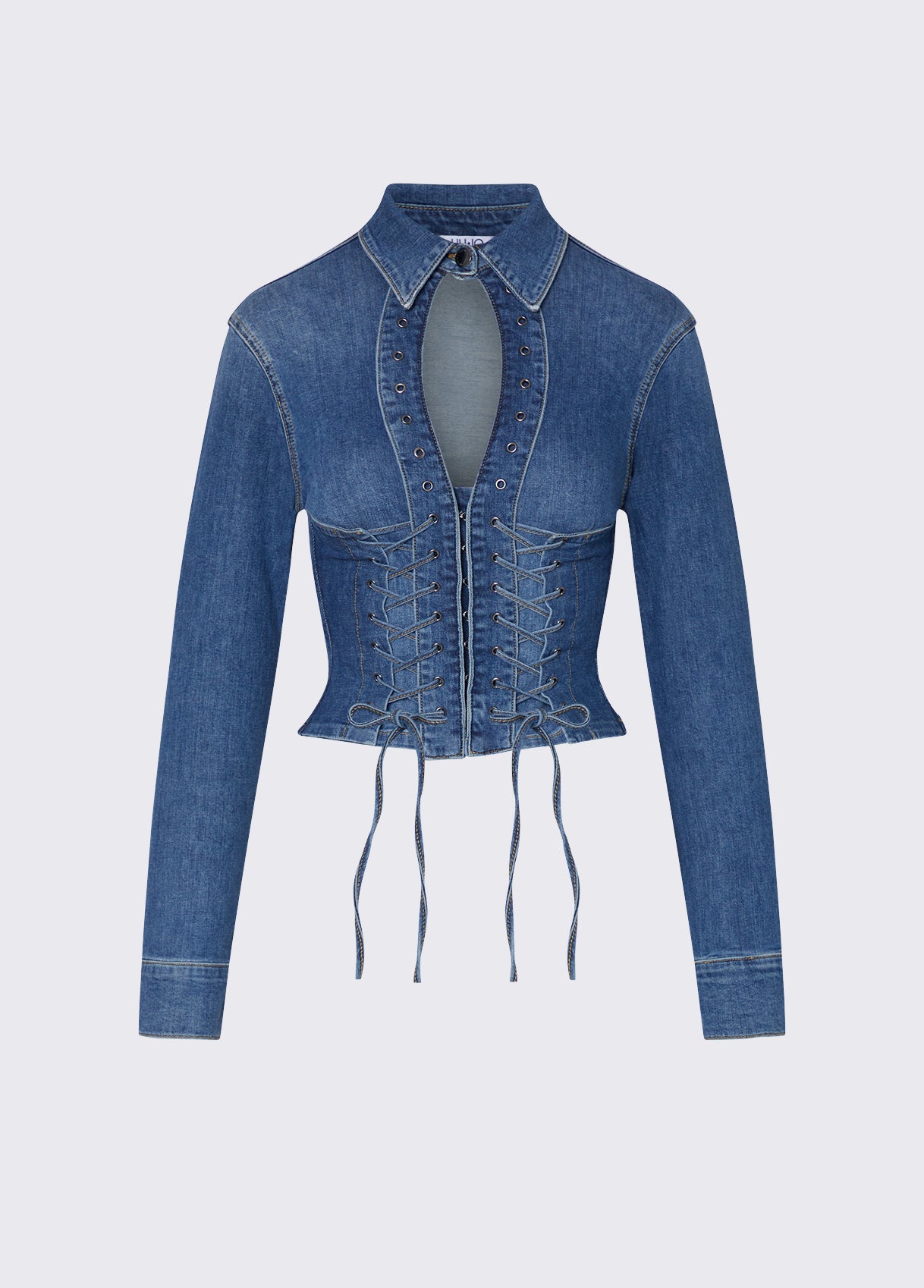 LIU JO FEAT LIU JO PE26 - Camicia in denim con stringhe - UA6507