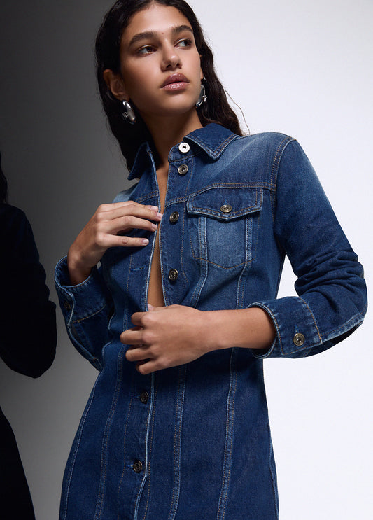 Abito Liu Jo AI26 - Abito corto in denim - UF6504D039879158