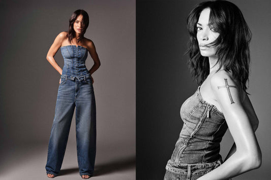 LIU JO FEAT LIU JO PE26 - Top bustier in denim - UA6506