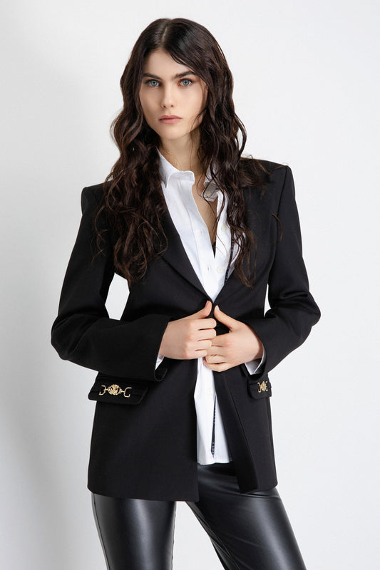 GIACCA GAELLE  PARIS AI26 -  Giacca Monopetto Regular In Twill Con Morsetti -  GAABW06715