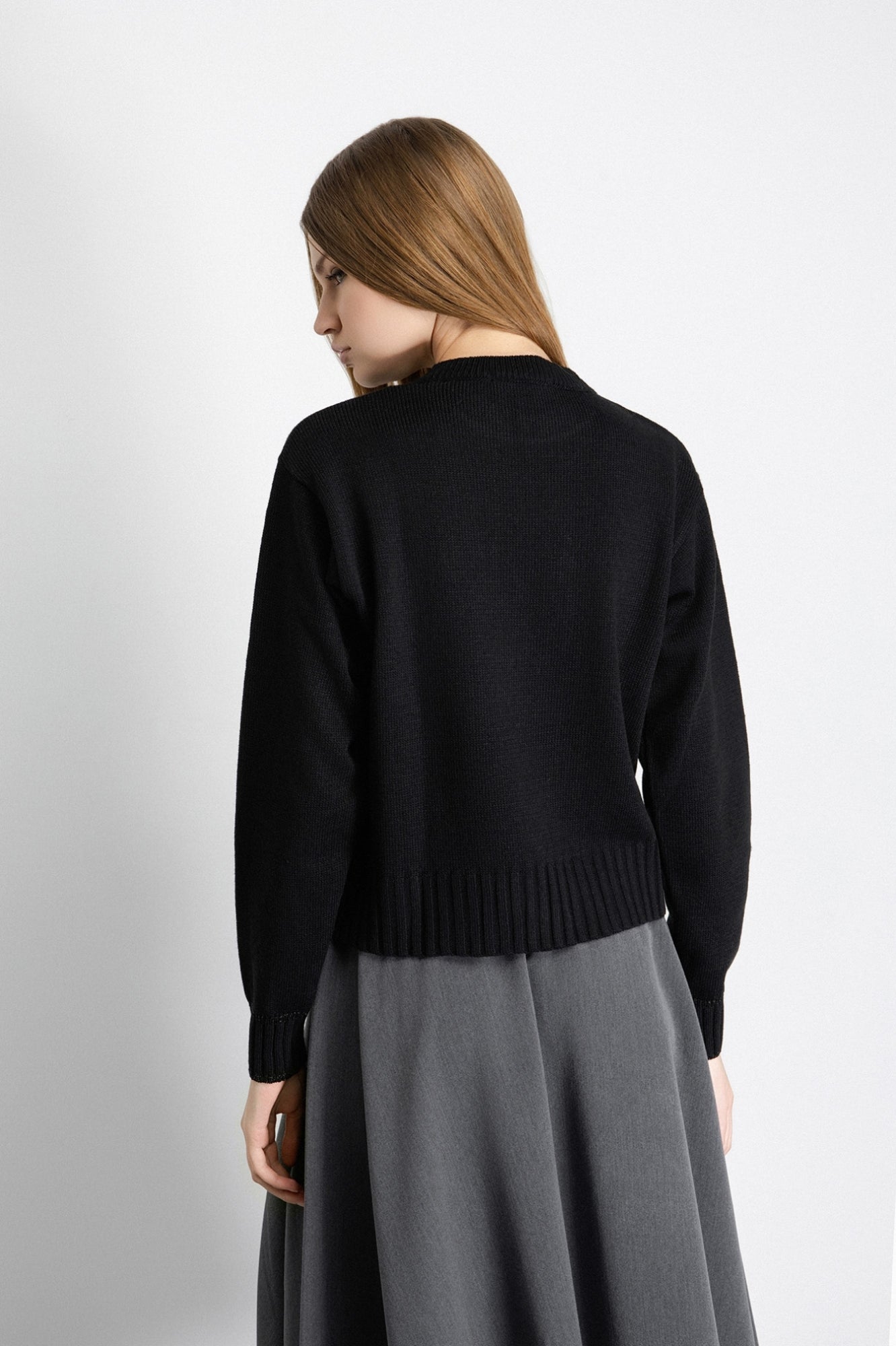 MAGLIERIA GAELLE  PARIS AI26 -   Pullover In Maglia Rasata Con Ricamo Sul Davanti - GAABW07266