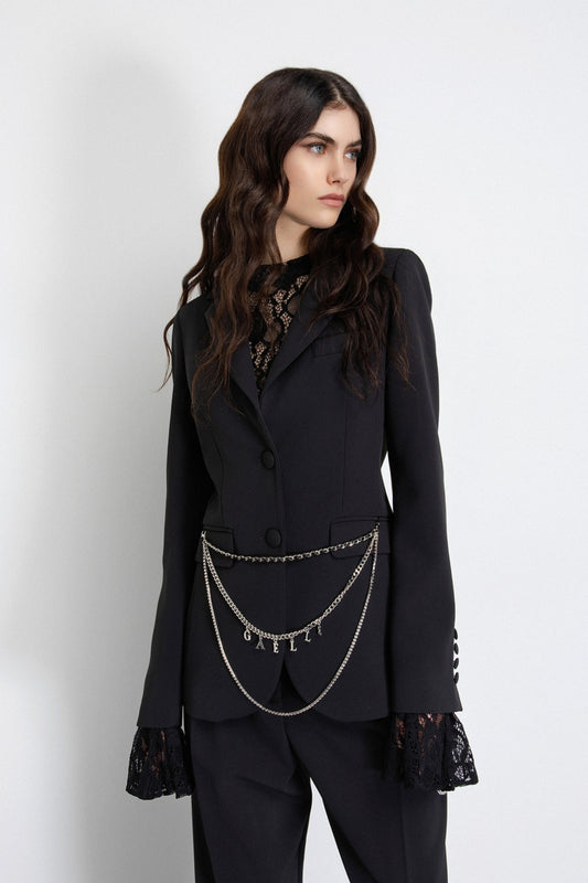 GIACCA GAELLE  PARIS AI26 -  Giacca Monopetto Sfiancata In Cady Con Accessorio Cintura -  GAABW08051