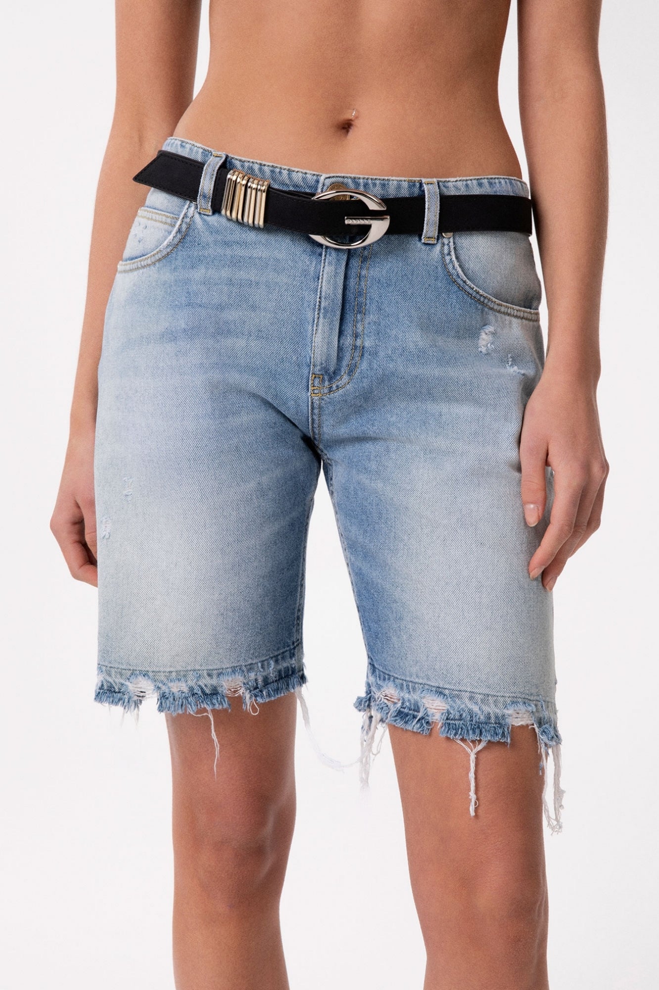 PANTALONI GAELLE PARIS PE26 - Bermuda Relax Con Spacchi Laterali  -GAABW09517