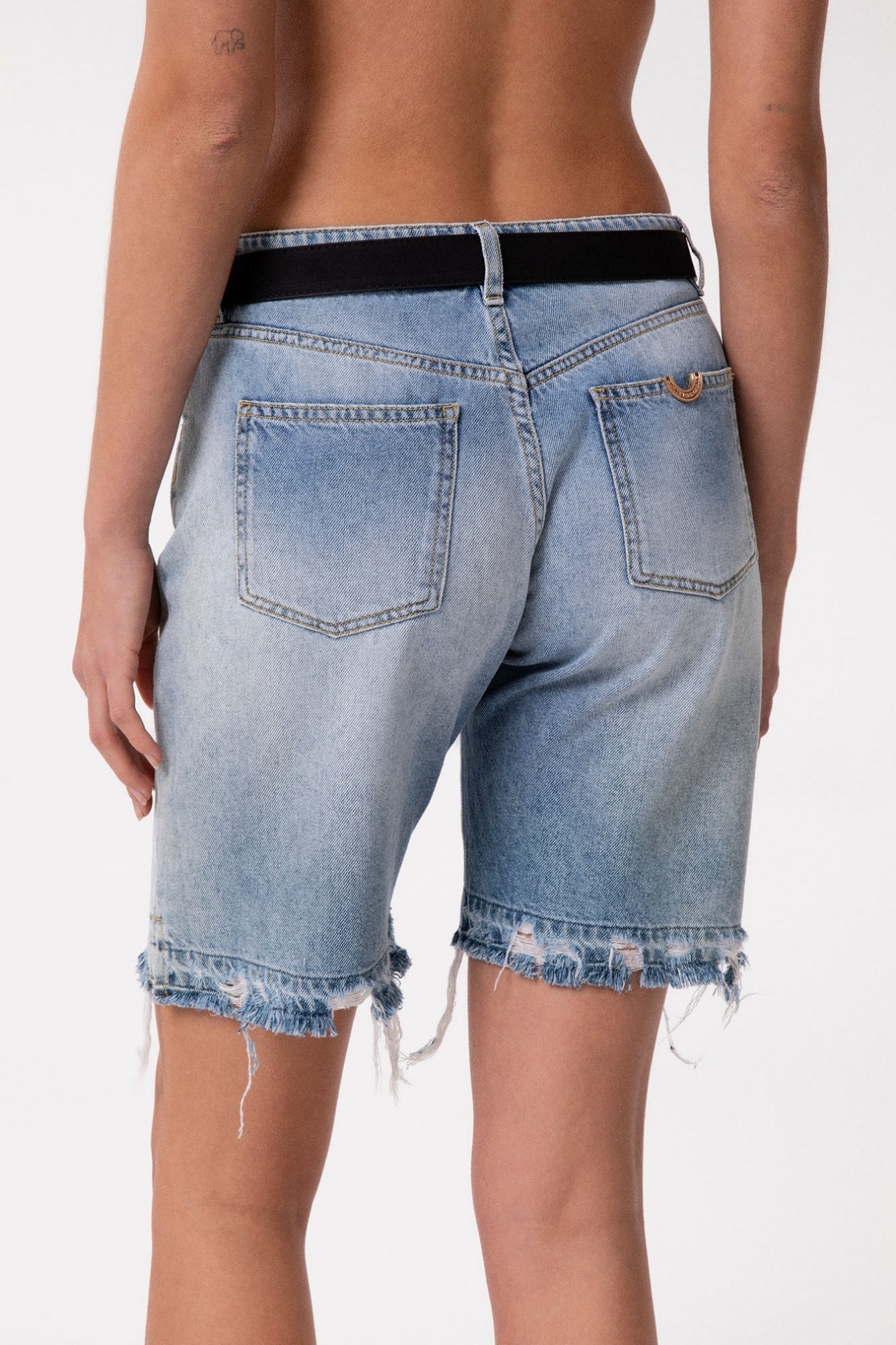PANTALONI GAELLE PARIS PE26 - Bermuda Relax Con Spacchi Laterali  -GAABW09517