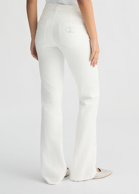 JEANS LIU JO PE25 - Jeans bootcut bianchi - UA5082