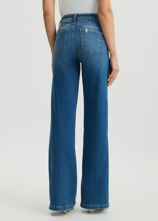 JEANS LIU JO PE25 - Jeans flare con cintura - UA5279