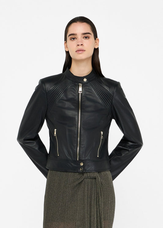 GIACCA LIU JO AI26 - Giacca biker in pelle -  CF5162