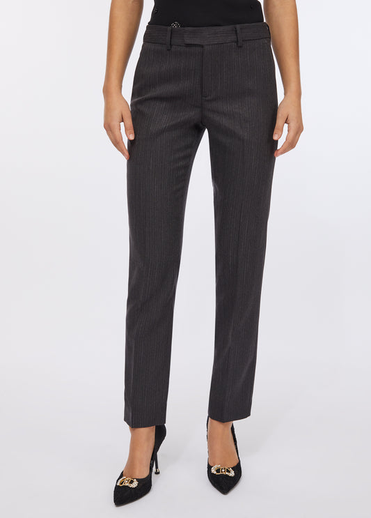 PANTALONI LIU JO AI26 - Pantaloni a sigaretta gessati - CF5235