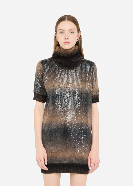 ABITO LIU JO AI26 - Abito in maglia con paillettes - MF5488