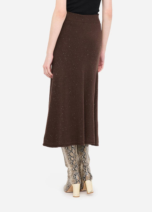 GONNA LIU JO AI26 - Gonna midi in maglia con paillettes - MF5295