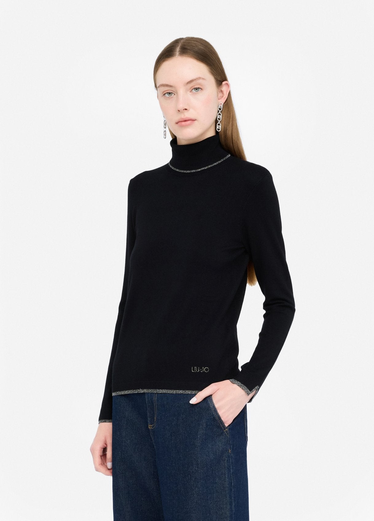 MAGLIERIA LIU JO AI26 - Dolcevita con dettagli in lurex® - MF5229