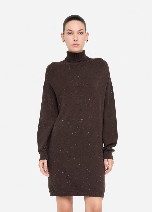 ABITO LIU JO AI26 - Abito in maglia con micro paillettes - MF5484