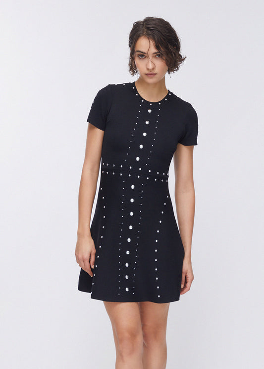 ABITO LIU JO PE26 - Abito in maglia con borchie - WA6089