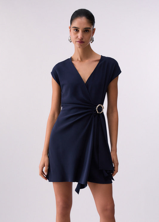 ABITO LIU JO PE26 - Abito corto con dettaglio gioiello - CA6138