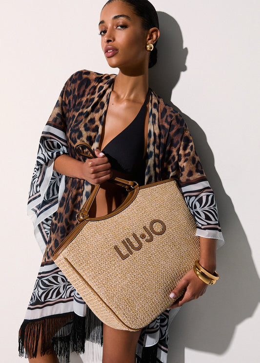 Borse LIU JO PE26 - Borsa tote grande in rafia - AA6208