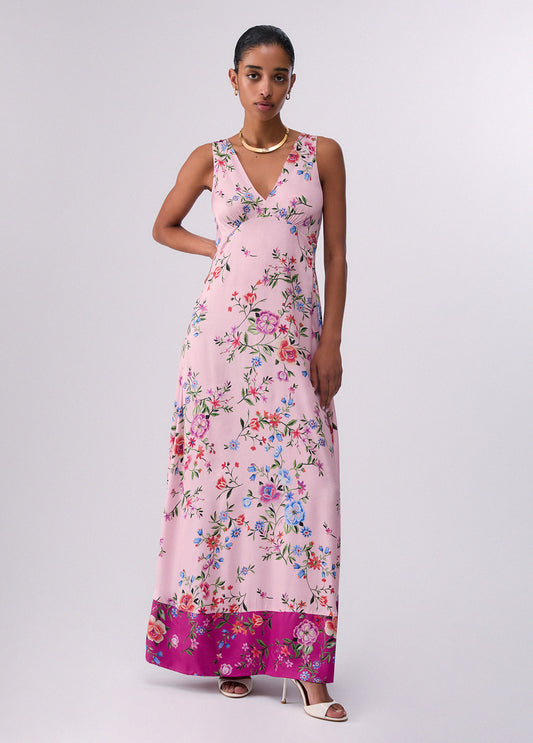 ABITO LIU JO PE26 - Abito lungo a fiori - CA6297