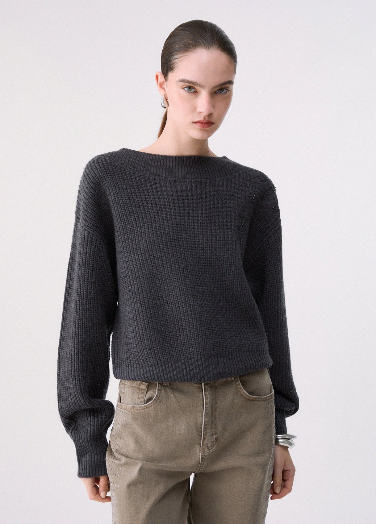 Maglieria LIU JO AI26 - Maglia in lana con ricamo - CF6031MA22S02070