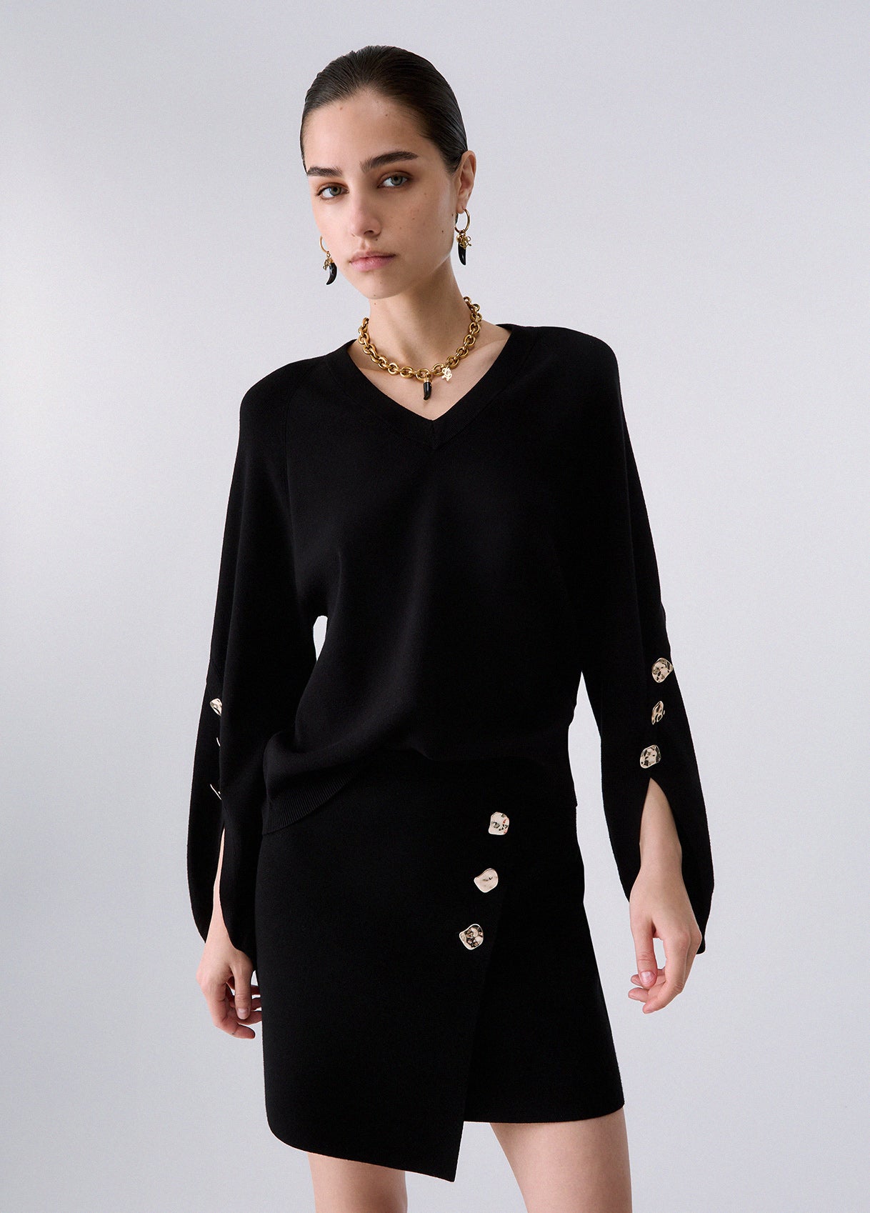 Maglieria LIU JO AI26 - Maglia con spacchetti - CF6092MS99E22222