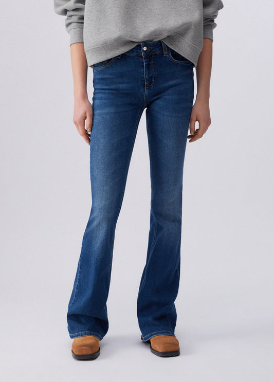 JEANS LIU JO PE26 - Jeans flare con inserto elastico - UA6058