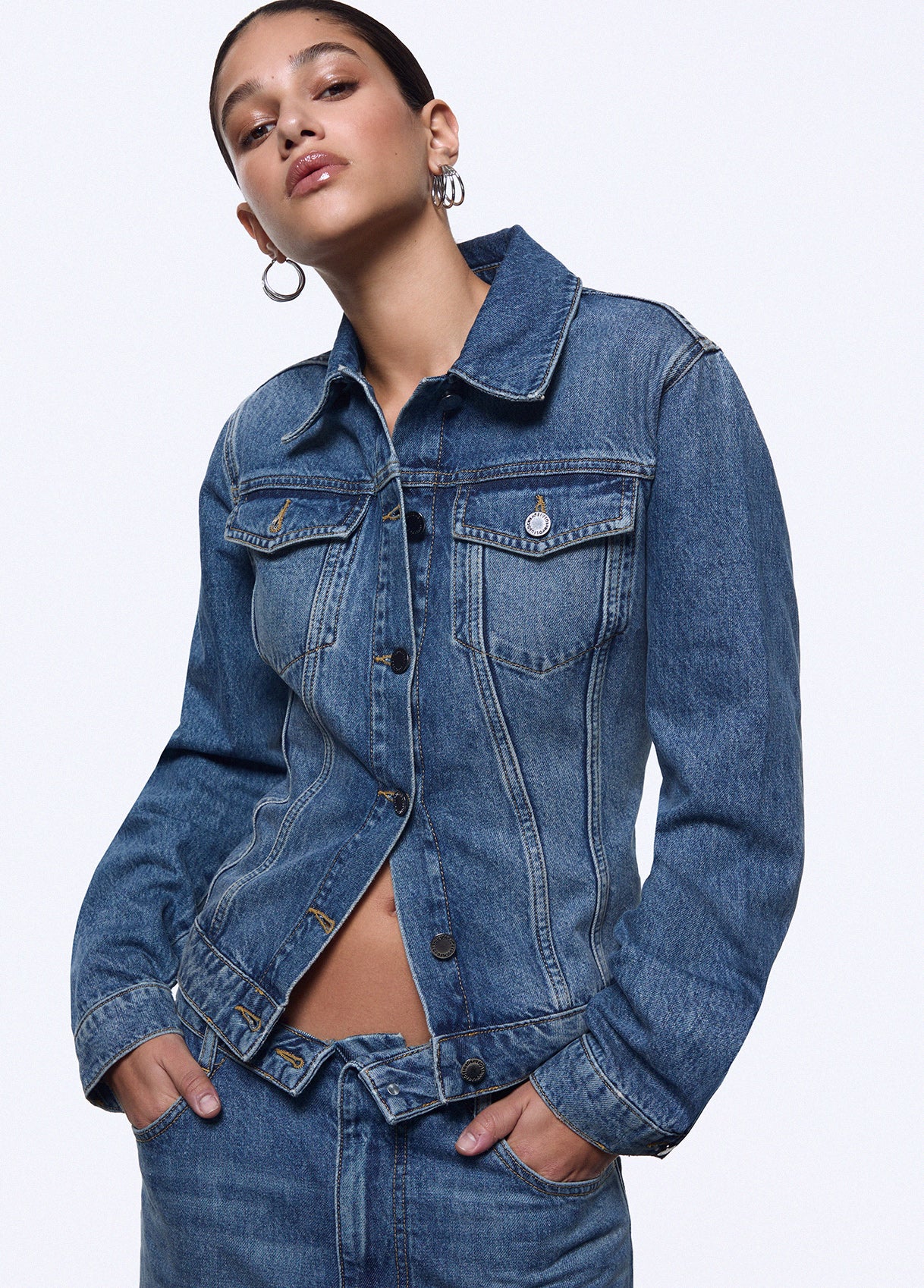 LIU JO FEAT LIU JO PE26 - Giacca in denim con stringhe - UA6511