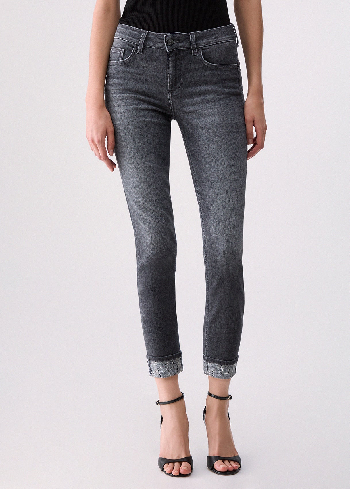 Jeans Liu Jo AI26 - Jeans skinny con applicazioni - UF6006D030587506