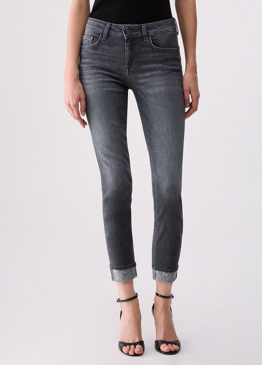 Jeans Liu Jo AI26 - Jeans skinny con applicazioni - UF6006D030587506