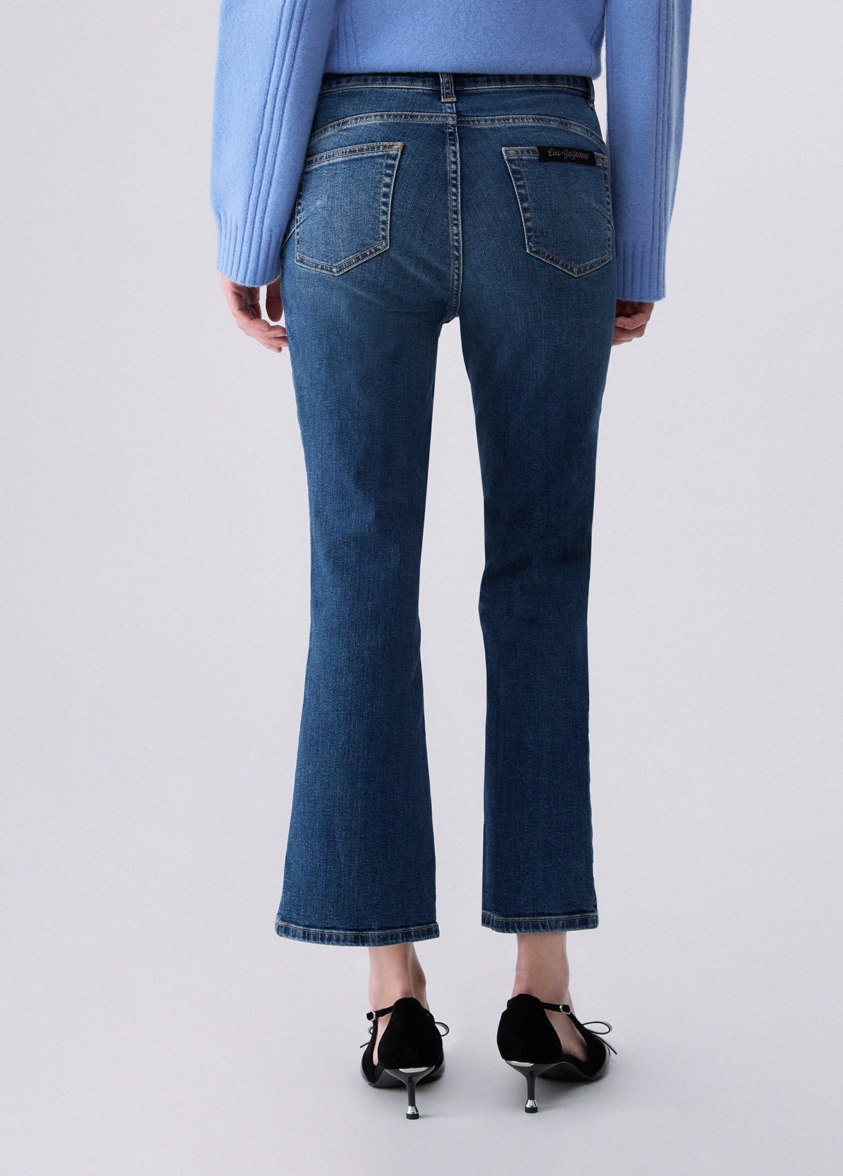 Jeans Liu Jo AI26 - Jeans bootcut con strass - UF6040D036079126