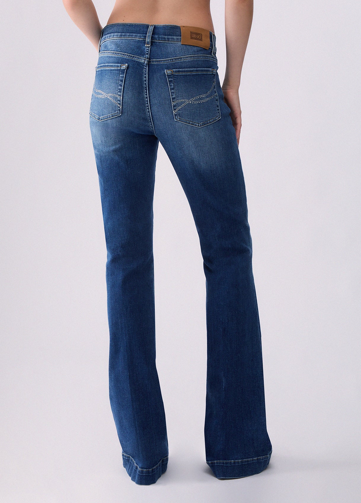 Jeans Liu Jo AI26 - Jeans flare con strass - UF6061DS0817L076