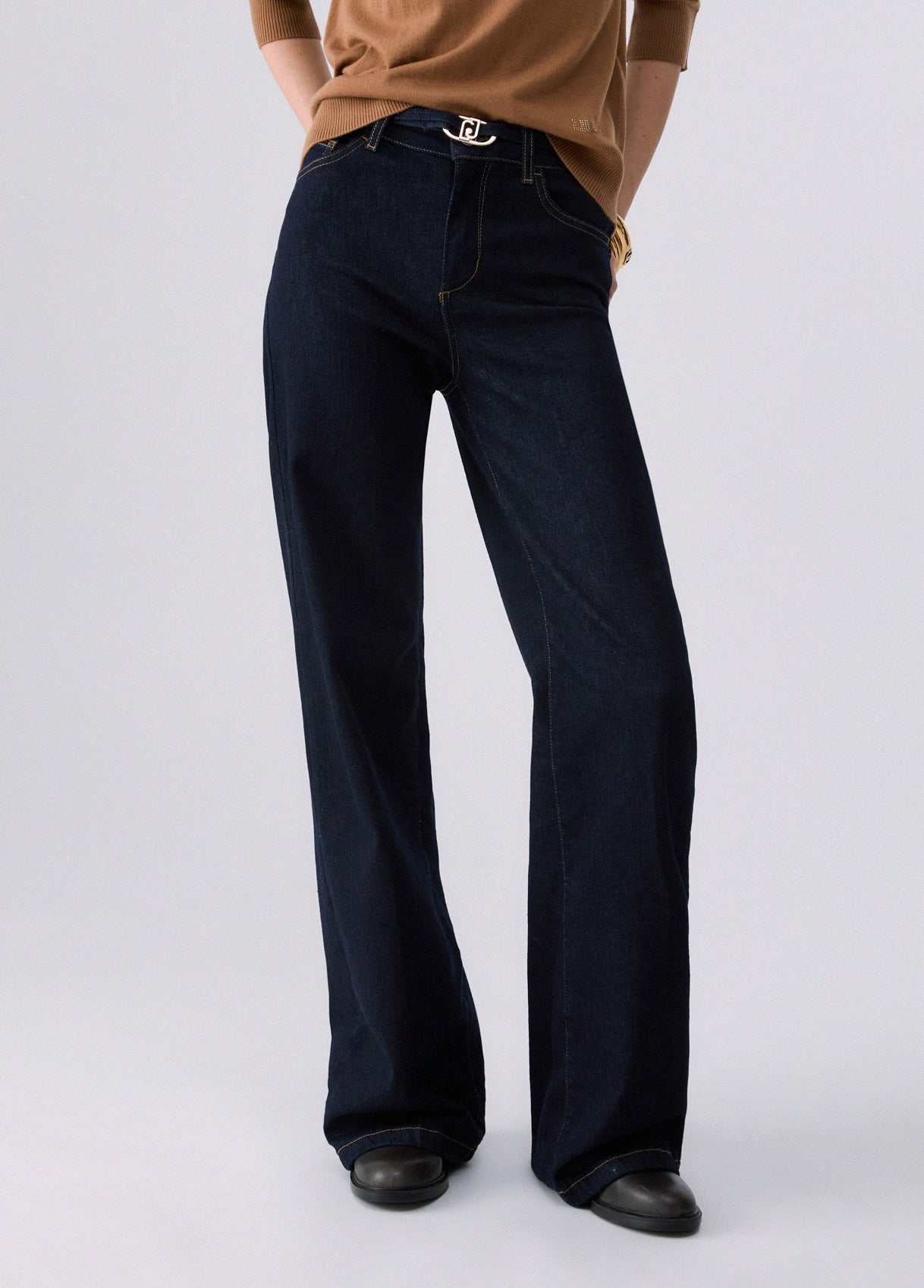 Jeans Liu Jo AI26 - Jeans flare con cintura - UF6088D02647L000