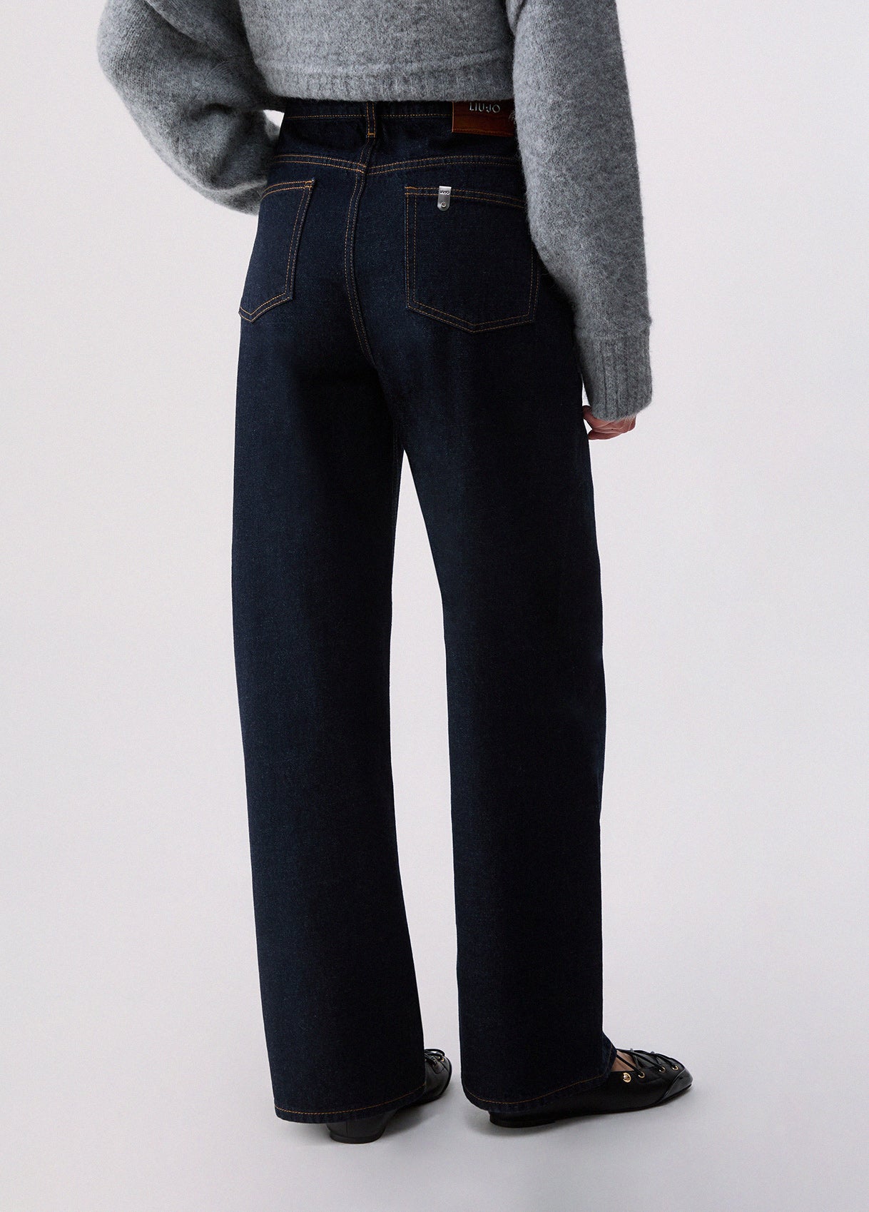 Jeans Liu Jo AI26 - Jeans straight con cintone asimmetrico - UF6160D485477000
