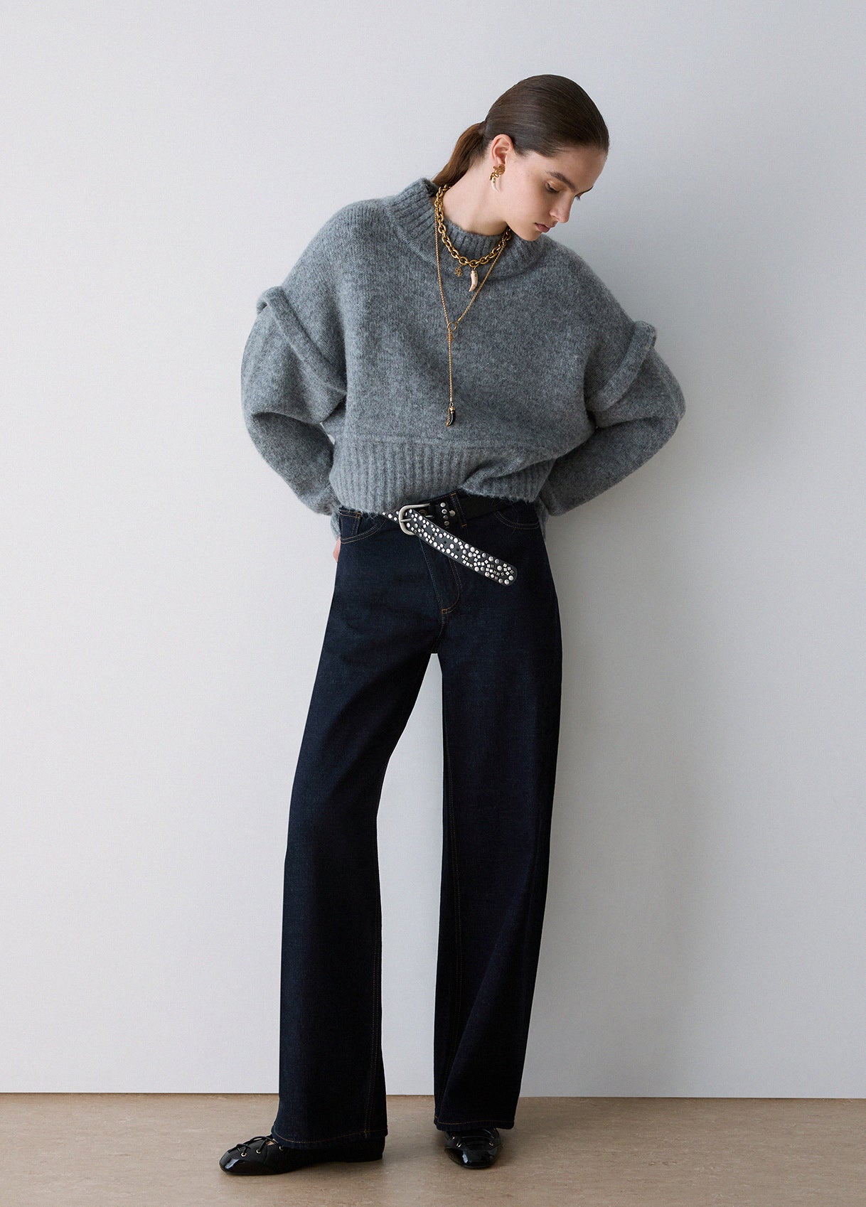 Jeans Liu Jo AI26 - Jeans straight con cintone asimmetrico - UF6160D485477000