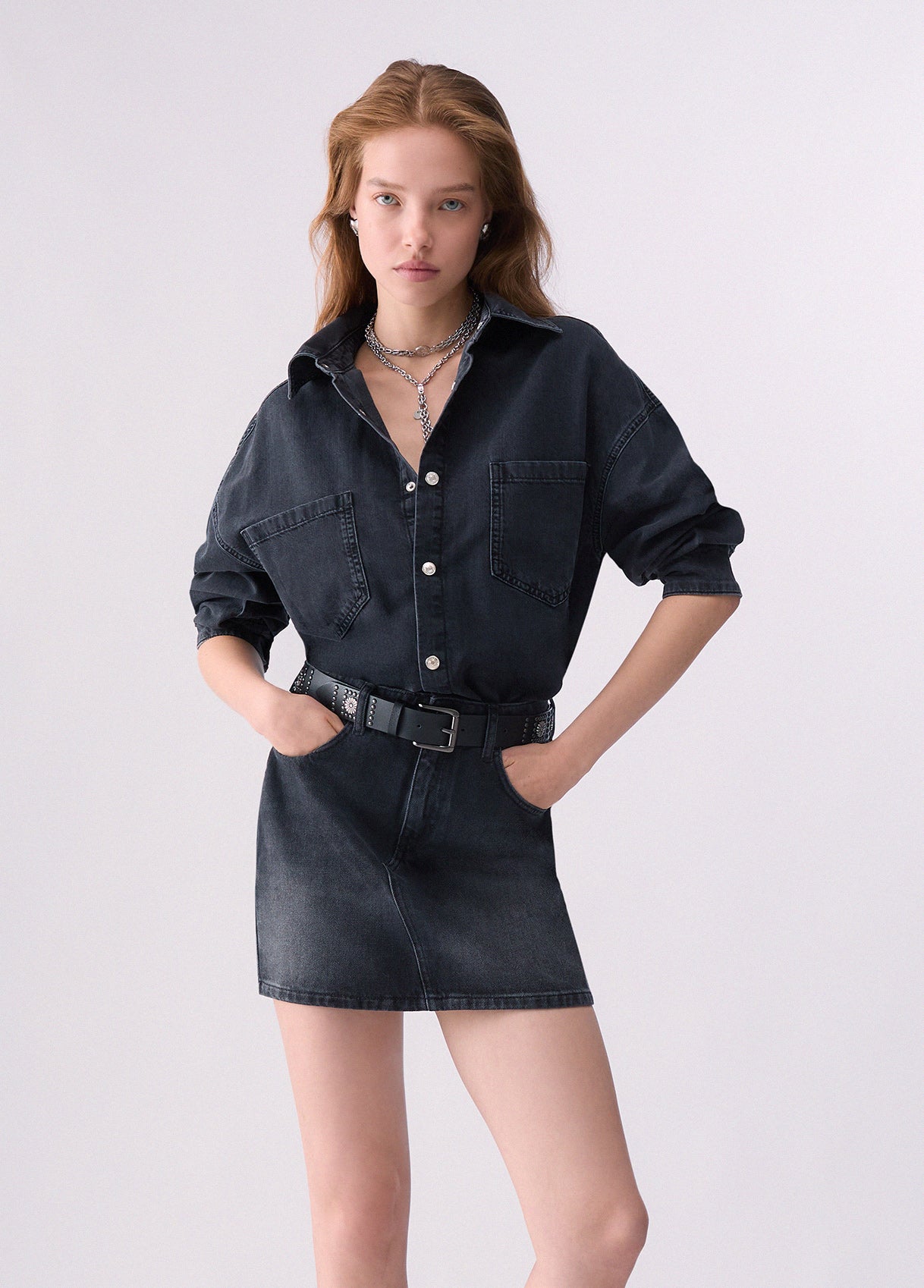 Abiti Liu Jo AI26 - Abito corto in denim con cintura - UF6185D037087526