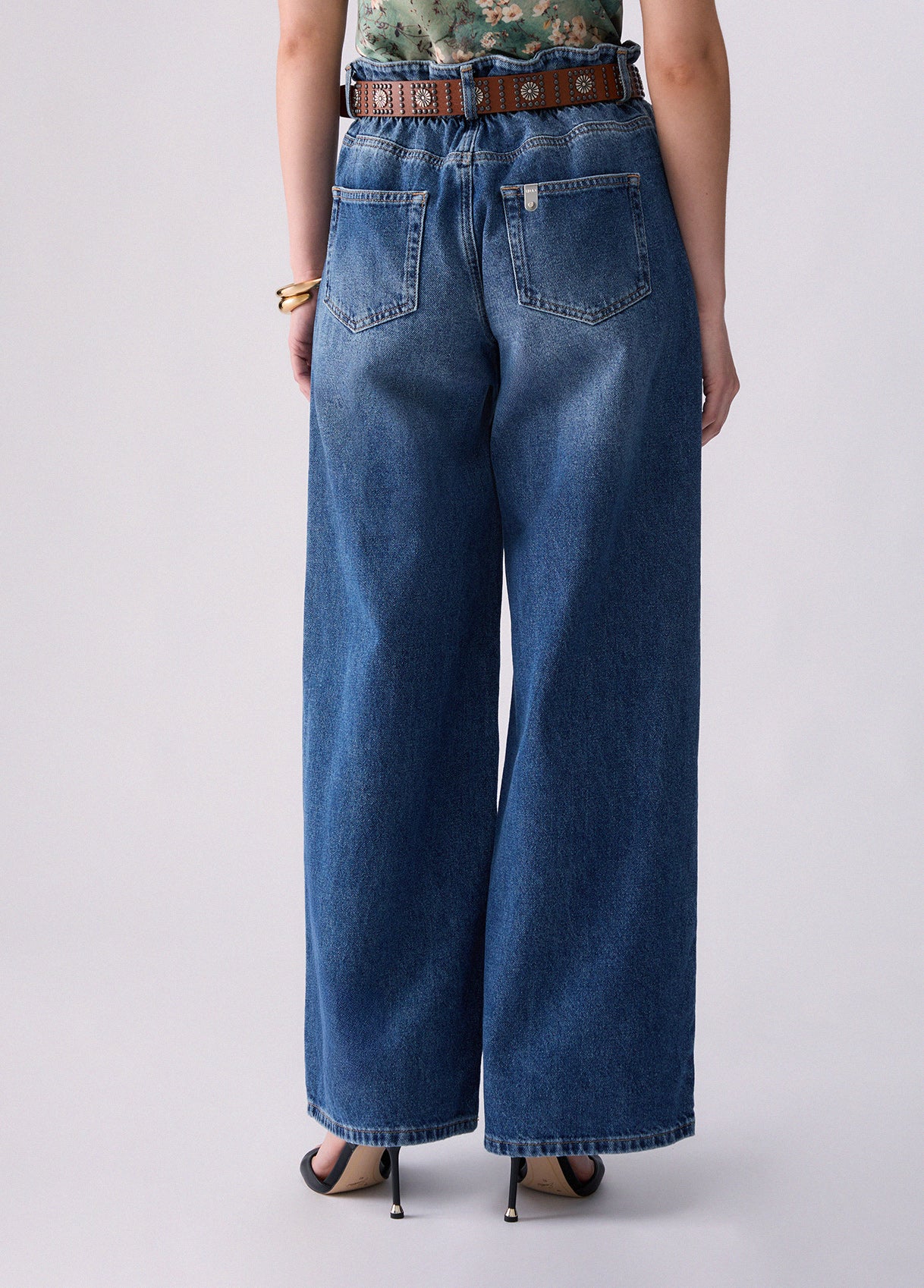 Jeans Liu Jo AI26 - Jeans flare con cintura - UF6186D037079104
