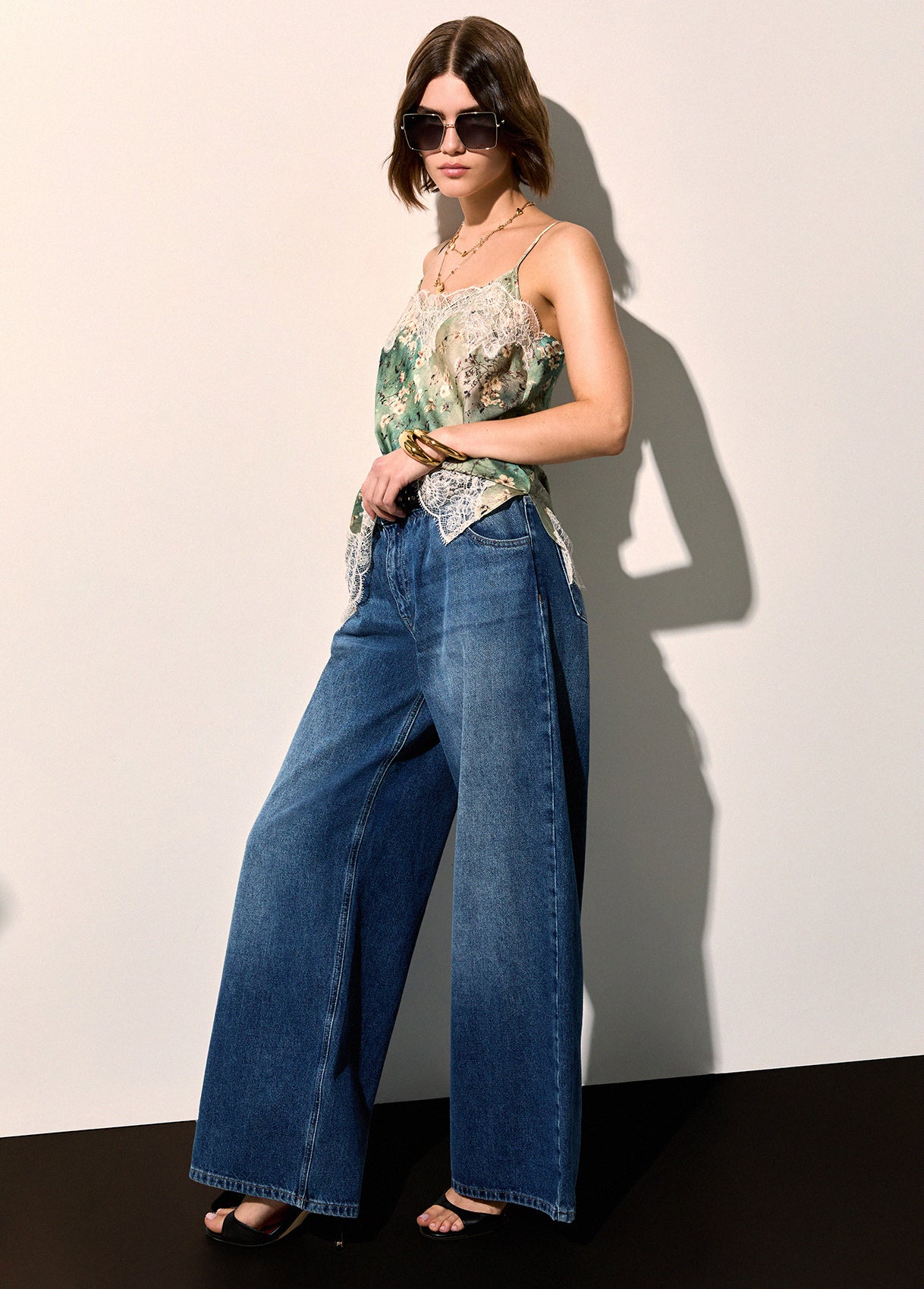 Jeans Liu Jo AI26 - Jeans flare con cintura - UF6186D037079104