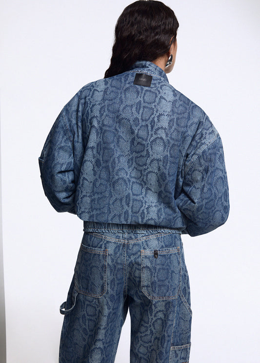 Giacche e Blazer LIU JO IA26 - Bomber in denim pitonato - UF6509D039779154