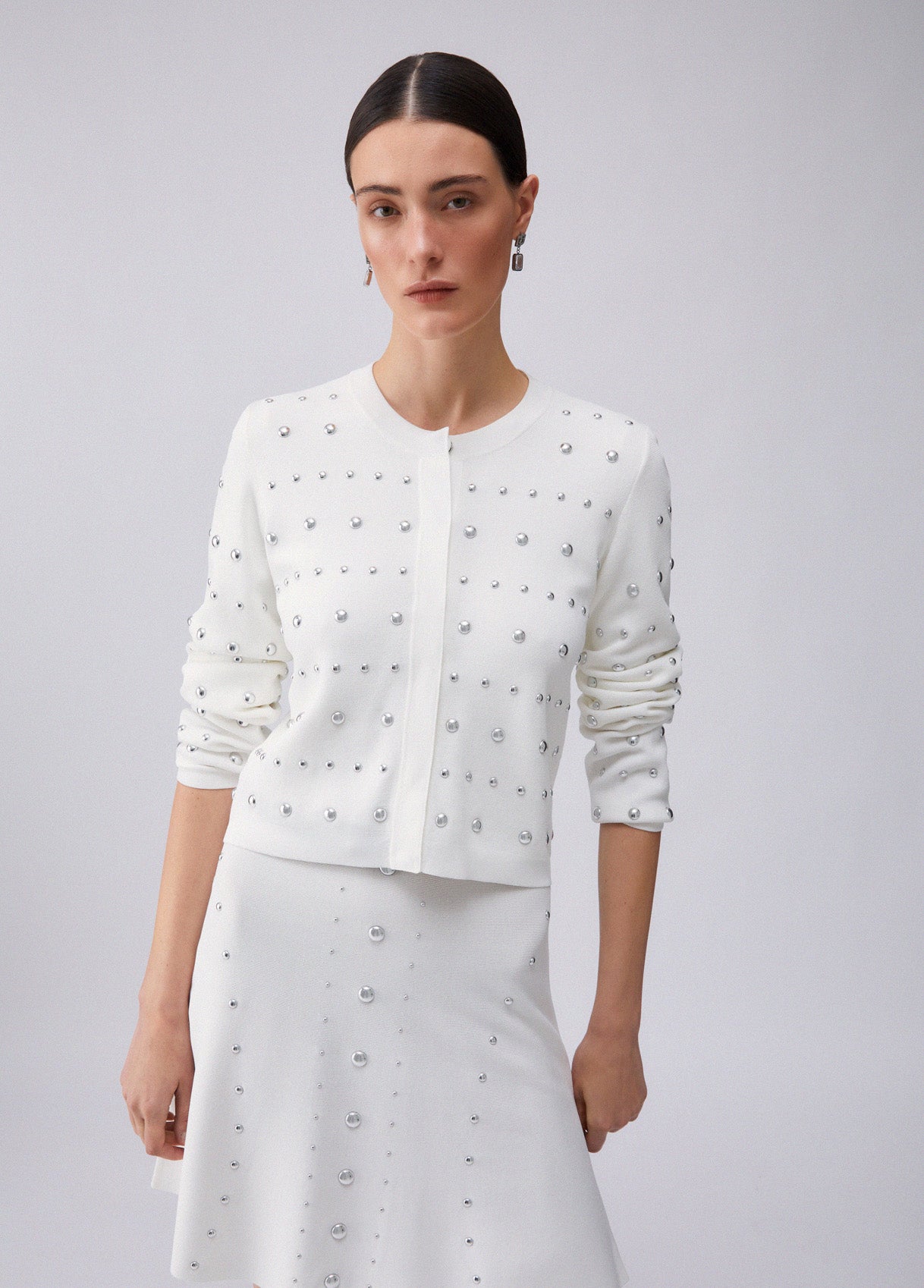 MAGLIA LIU JO PE26 - Cardigan con borchie - WA6090