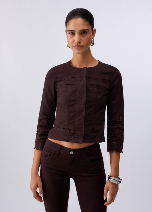 GIACCHE LIU JO PE26 - Giacca con ricamo sangallo -  WA6262