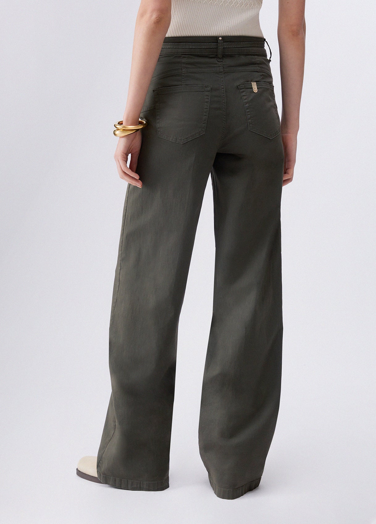 PANTALONI LIU JO PE26 - Pantaloni flare con cintura - WA6274