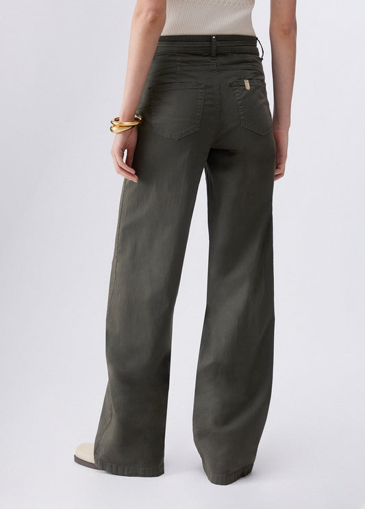 PANTALONI LIU JO PE26 - Pantaloni flare con cintura - WA6274