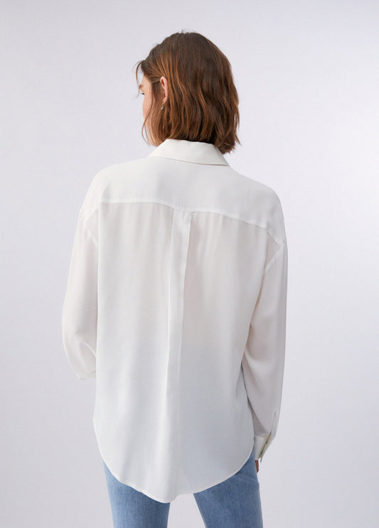 CAMICIA LIU JO PE26 - Camicia con tasca in raso -  WA6354