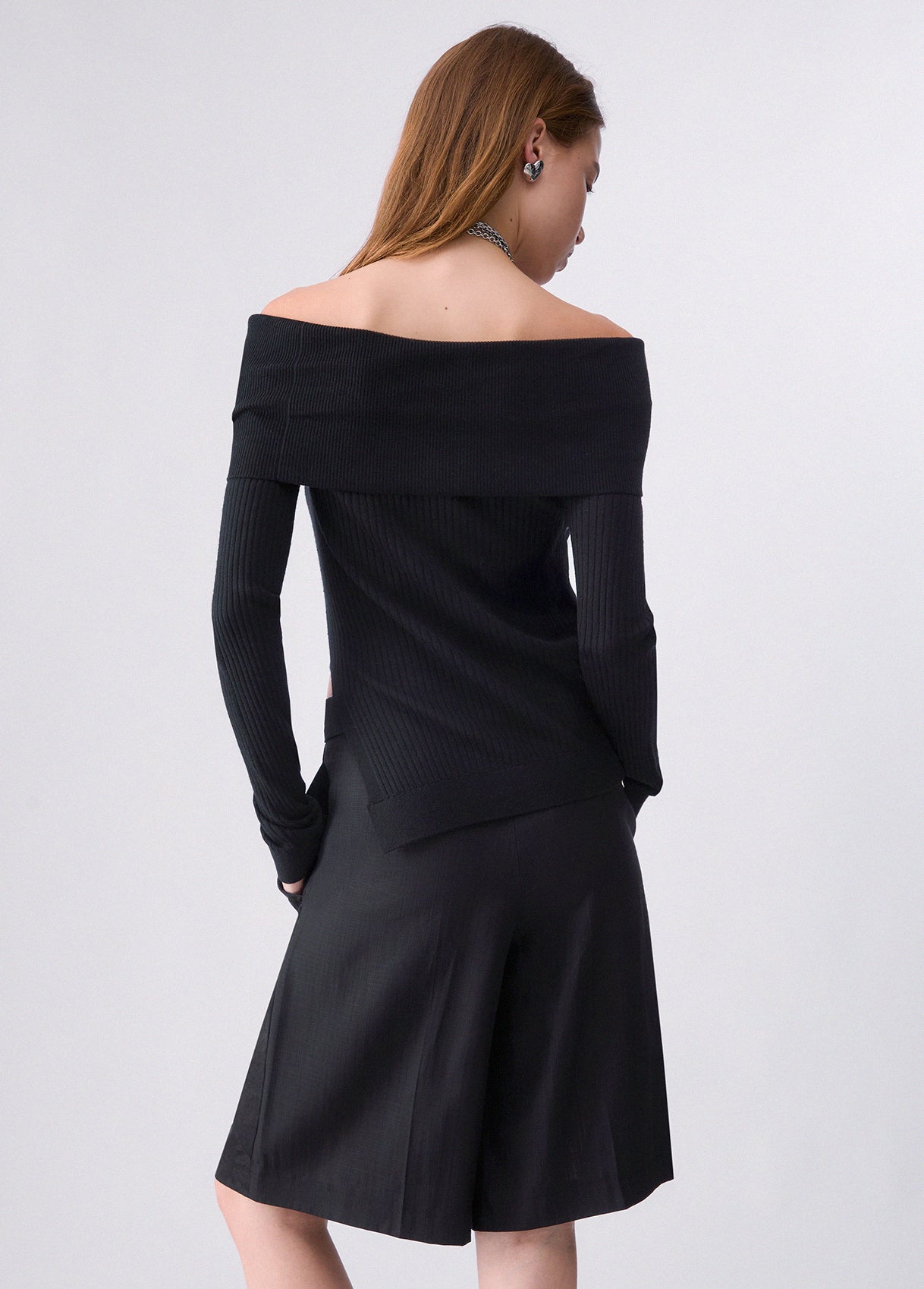 Maglieria LIU JO AI26 - Maglia in lana con scollo bardot - WF6099MA77Q22222