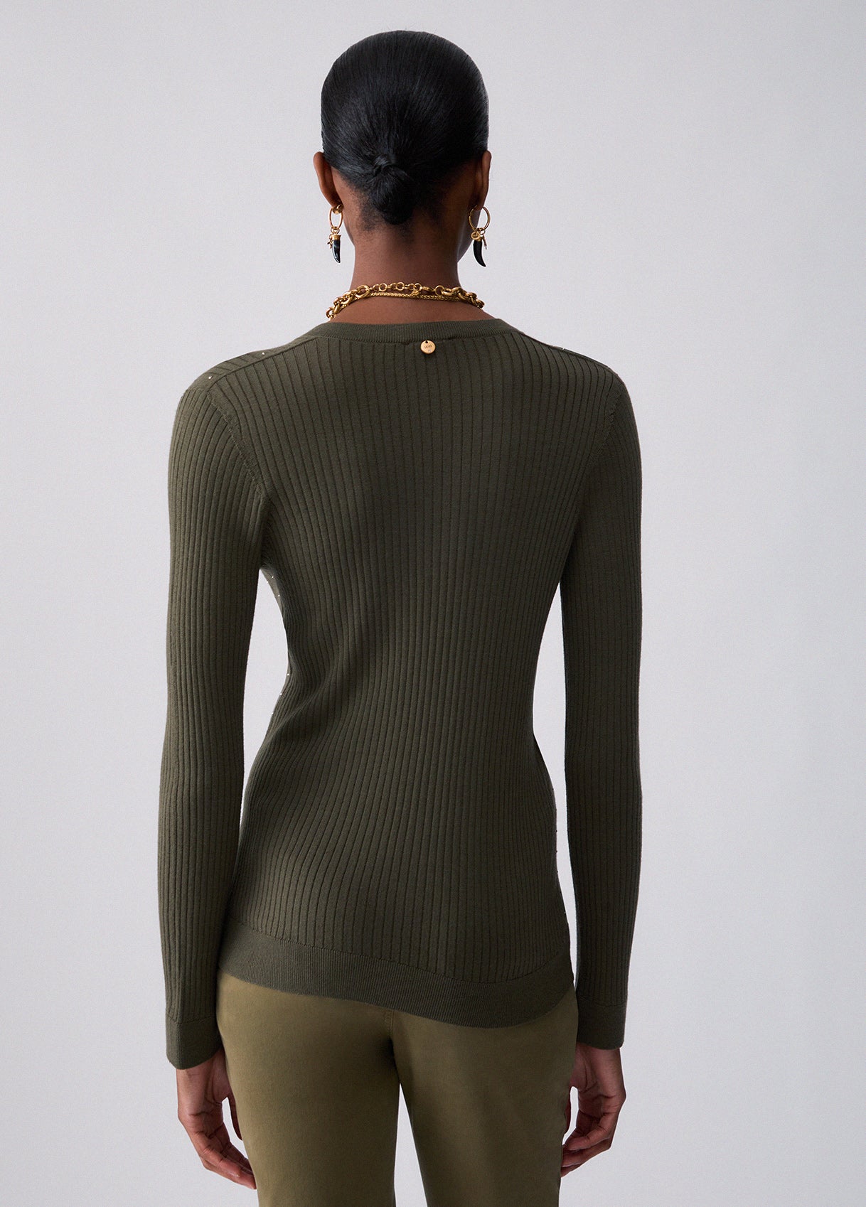 Maglieria LIU JO AI26 - Maglia in lana con scollo a V - WF6100MA77Q90510